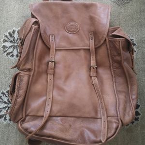 Roots Hiking Backpack (Brown Leather)